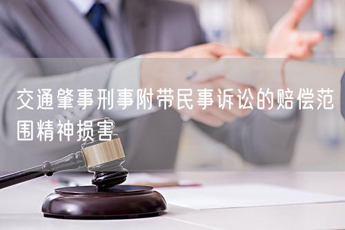 交通肇事刑事附带民事诉讼的赔偿范围精神损害