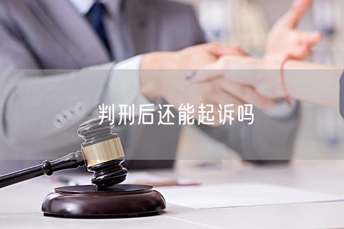 判刑后还能起诉吗