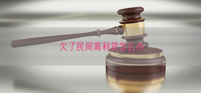 欠了民间高利贷怎么办