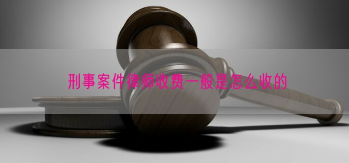 刑事案件律师收费一般是怎么收的