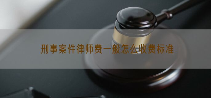 刑事案件律师费一般怎么收费标准