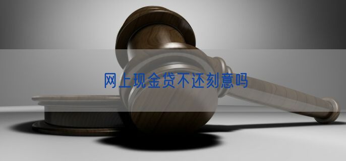 网上现金贷不还刻意吗