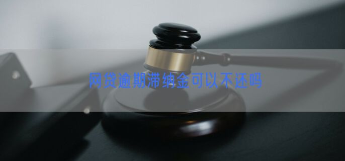 网贷逾期滞纳金可以不还吗