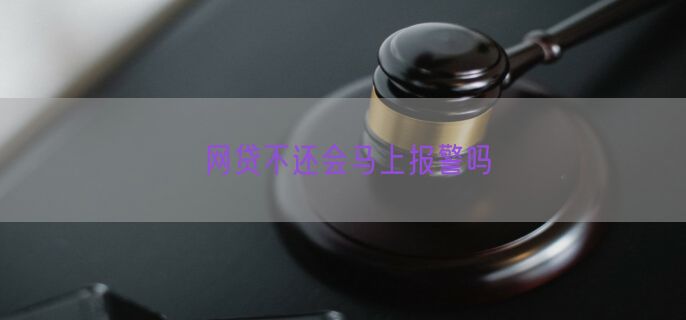 网贷不还会马上报警吗