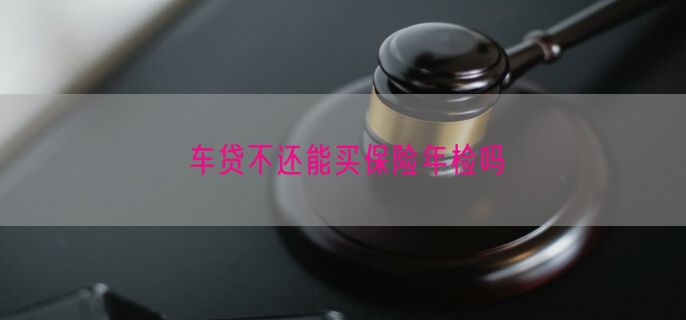 车贷不还能买保险年检吗