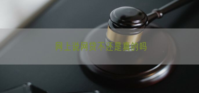 网上说网贷不还是真的吗