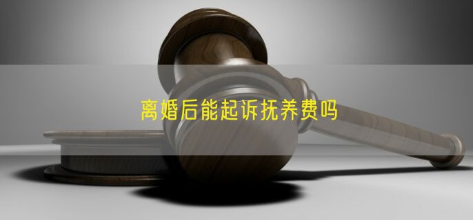 离婚后能起诉抚养费吗