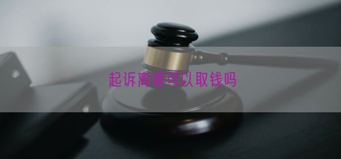 起诉离婚可以取钱吗