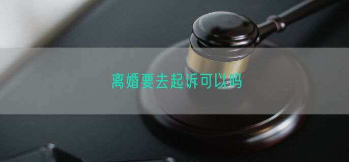 离婚要去起诉可以吗