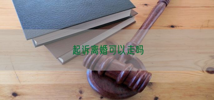 起诉离婚可以走吗