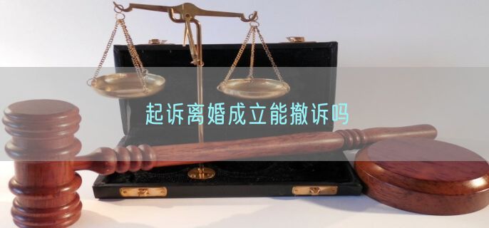 起诉离婚成立能撤诉吗