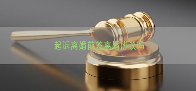 起诉离婚前签离婚协议吗
