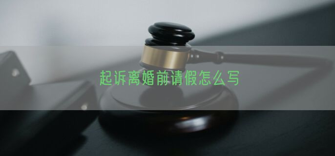 起诉离婚前请假怎么写