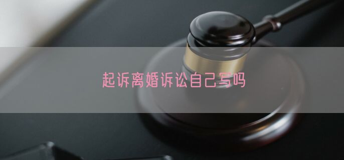 起诉离婚诉讼自己写吗