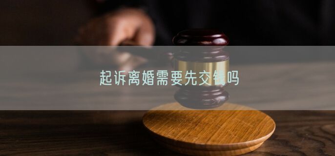 起诉离婚需要先交钱吗