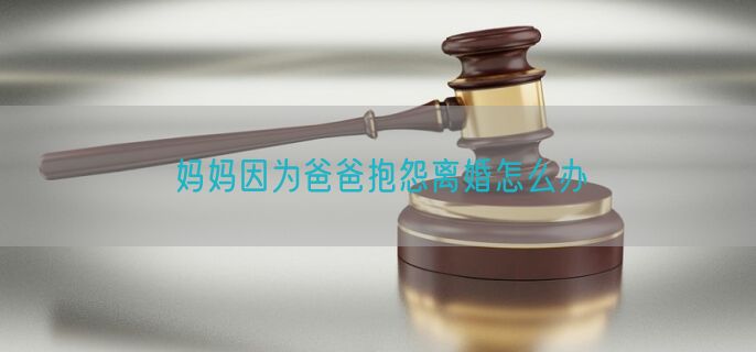 妈妈因为爸爸抱怨离婚怎么办