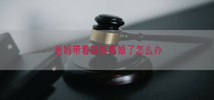 爸妈带着妹妹离婚了怎么办