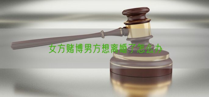 女方赌博男方想离婚了怎么办