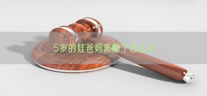 5岁的娃爸妈离婚了怎么办