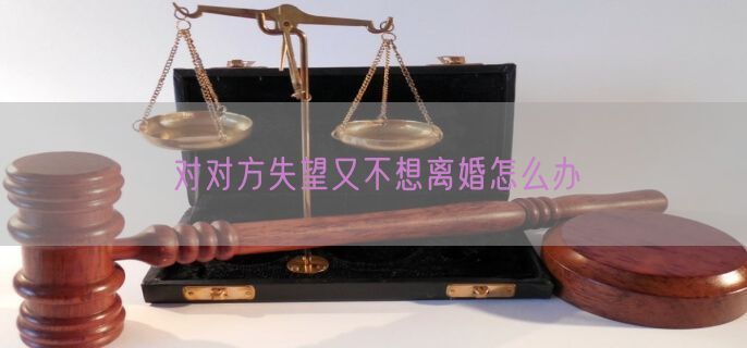 对对方失望又不想离婚怎么办