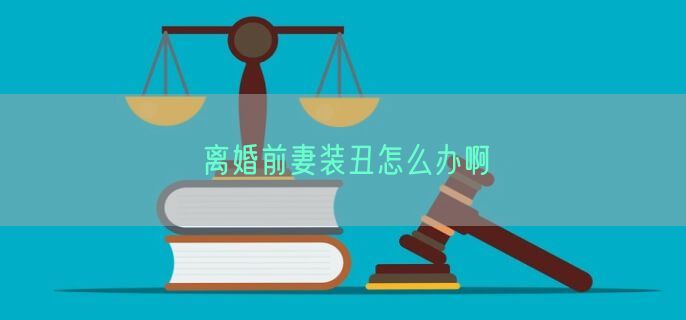 离婚前妻装丑怎么办啊