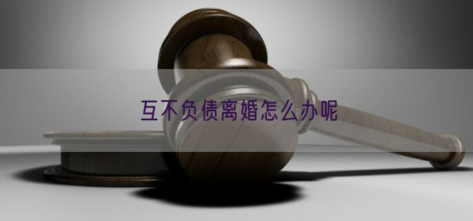 互不负债离婚怎么办呢