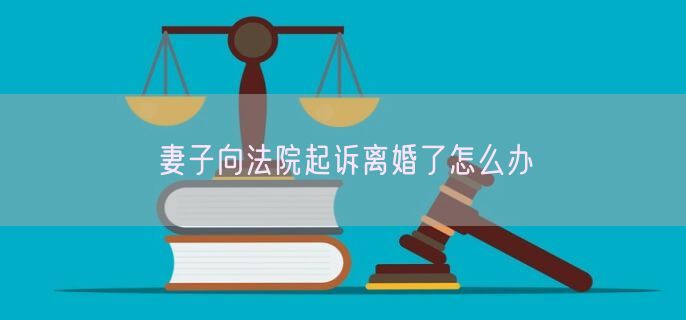 妻子向法院起诉离婚了怎么办
