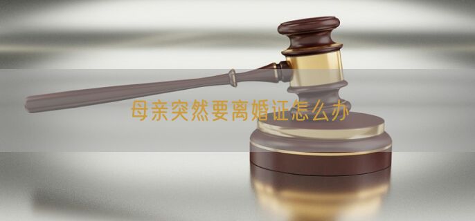 母亲突然要离婚证怎么办