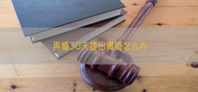 再婚30天提出离婚怎么办