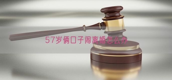 57岁俩口子闹离婚怎么办