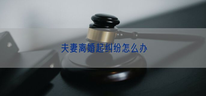 夫妻离婚起纠纷怎么办