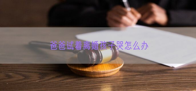 爸爸试着离婚孩子哭怎么办