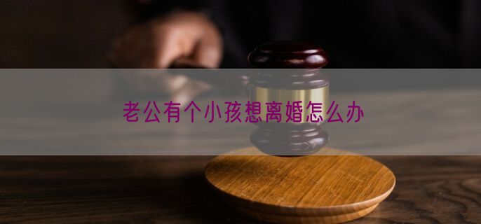老公有个小孩想离婚怎么办
