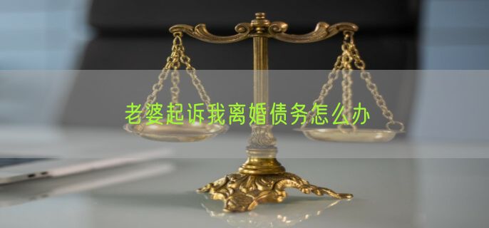 老婆起诉我离婚债务怎么办