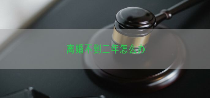 离婚不到二年怎么办